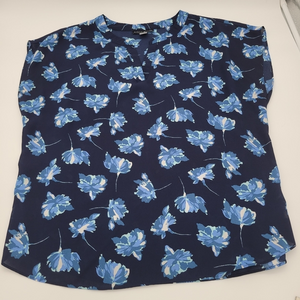 Simply Styled by Sears Blue Floral Sleeveless Shell Sz L‎